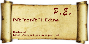 Pánczél Edina névjegykártya