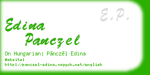 edina panczel business card
